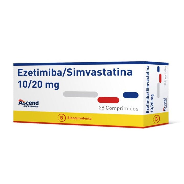 Ezetimiba + Simvastatina 10 / 20 mg x 28 comprimidos "Ley Cenabast" ascend